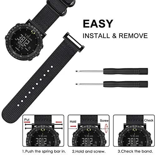 FINTIE Nylon Sport Band Compatible with Suunto Core 24mm (0.94in) | Breathable & Adjustable Replacement Strap thumbnail 5