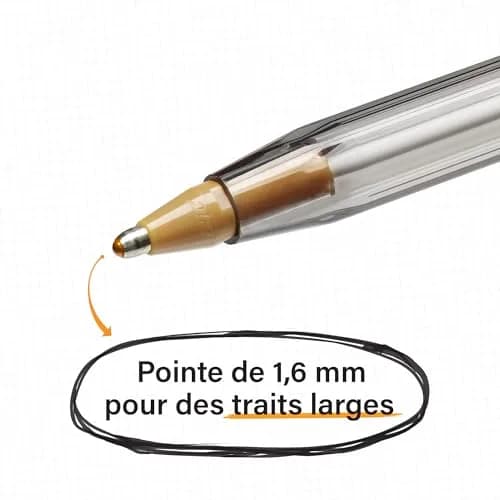 BIC Cristal Multicolour Ballpoint Pens 15 Pack | Wide 1.6mm Tip for Colourful Writing in Assorted Colours thumbnail 5