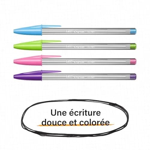 BIC Cristal Multicolour Ballpoint Pens 15 Pack | Wide 1.6mm Tip for Colourful Writing in Assorted Colours thumbnail 6
