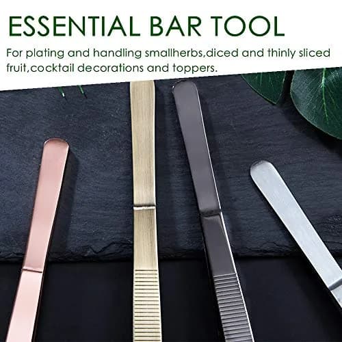 LINALL Tongs Tweezers 12 Inch Stainless Steel | Professional Garnishing Tool for Cocktails & Food thumbnail 4