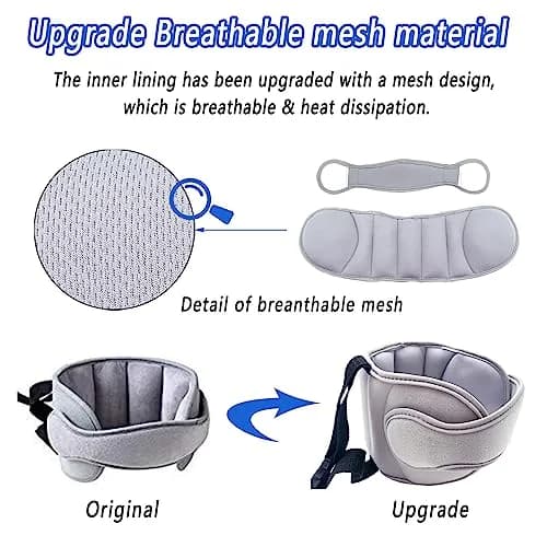 LETTON Adjustable Child Head Support Pillow for Car Seats, Toddler & Infant Headrest | 21 x 17 inches (Grey) thumbnail 1