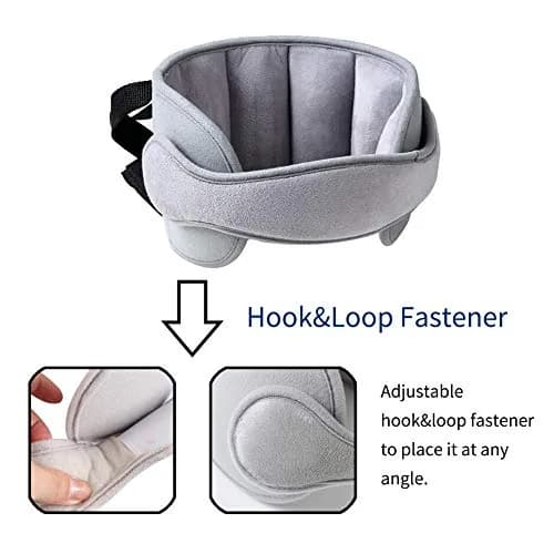 LETTON Adjustable Child Head Support Pillow for Car Seats, Toddler & Infant Headrest | 21 x 17 inches (Grey) thumbnail 2