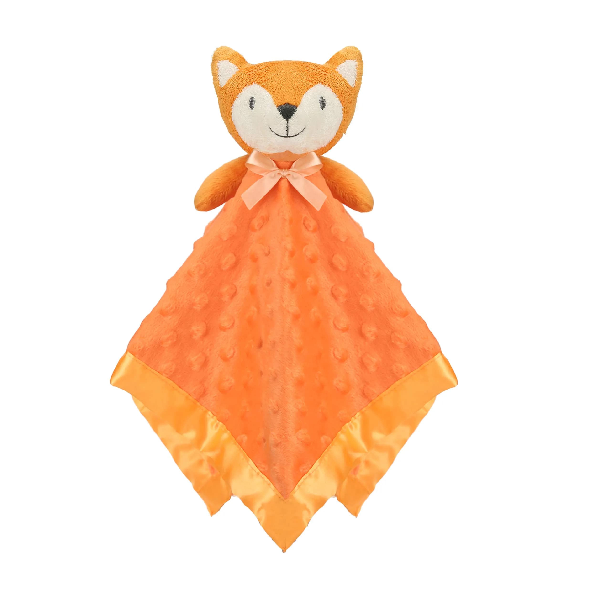 Pro Goleem Fox Security Blanket 40cm x 40cm (16" x 16") | Soft Baby Lovey for Newborns & Toddlers — Orange Fox