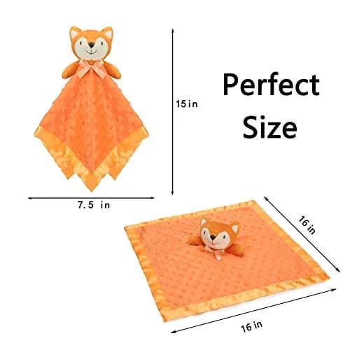 Pro Goleem Fox Security Blanket 40cm x 40cm (16" x 16") | Soft Baby Lovey for Newborns & Toddlers thumbnail 5