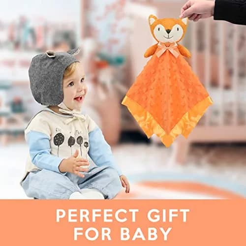 Pro Goleem Fox Security Blanket 40cm x 40cm (16" x 16") | Soft Baby Lovey for Newborns & Toddlers thumbnail 3
