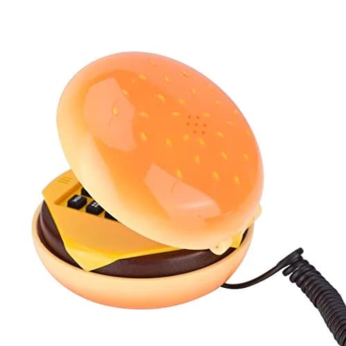 Zerone Hamburger Phone | Novelty Retro Landline with Voice Dial & Flash Function (11x11x6.5cm, 288g) thumbnail 8