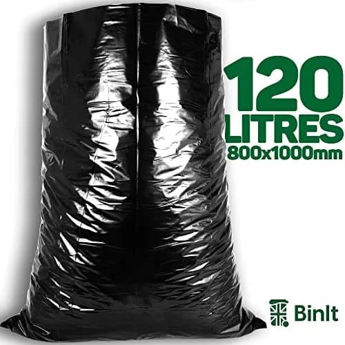 BIN IT Ultra Heavy Duty 120 Litre XL Refuse Sacks | 80kg Lift Tested, 60 μm Thickness thumbnail 3