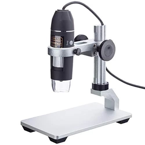 AmScope UTP200X020MP 200X 2MP USB Digital Microscope with Metal Stand | 200X Magnification for Hobby & Repair thumbnail 1