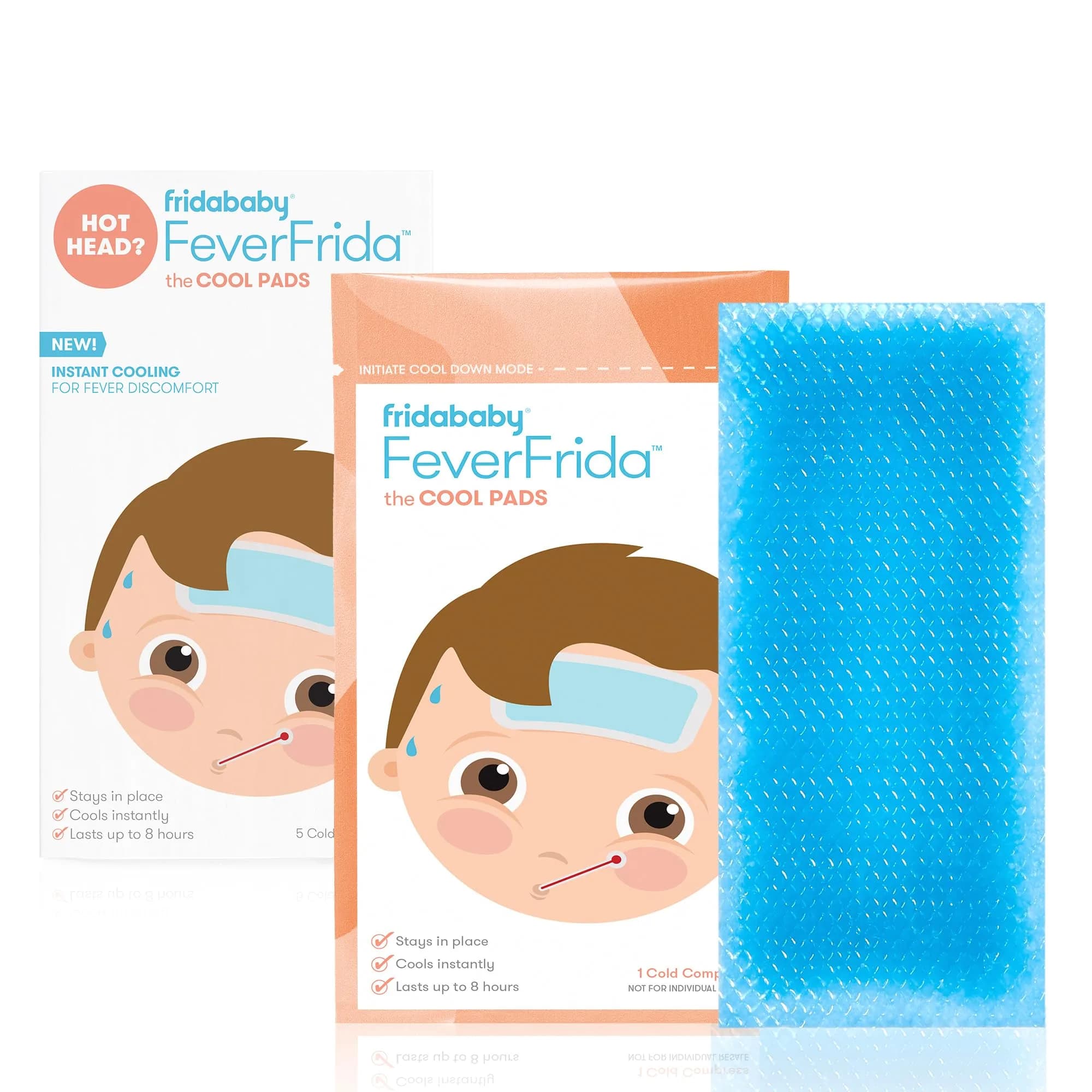 Frida Baby Cool Pads Fever Patch for Kids 5 Count | Instant Cooling Relief for Fevers & Headaches - main product image