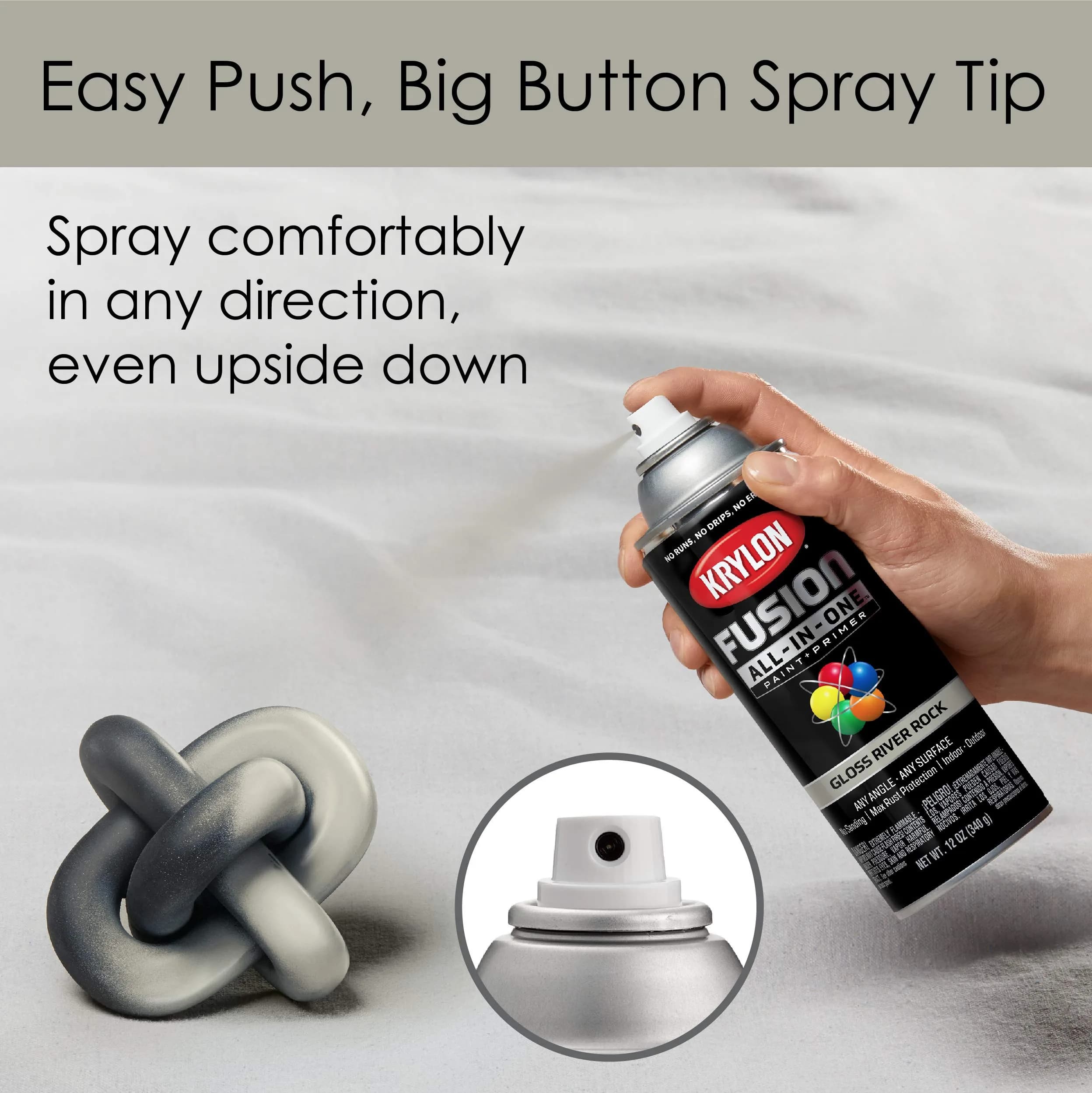 Krylon Fusion All-In-One Gloss Grey Spray Paint & Primer - Bonds to Difficult Surfaces - view 4