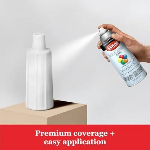 Krylon COLORmaxx Acrylic Clear Spray Paint Satin Crystal Clear 11 oz (312 g) | Indoor/Outdoor Use thumbnail 8