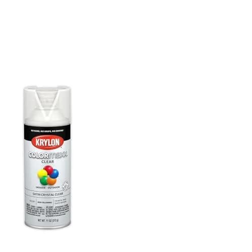 Krylon COLORmaxx Acrylic Clear Spray Paint Satin Crystal Clear 11 oz (312 g) | Indoor/Outdoor Use thumbnail 2