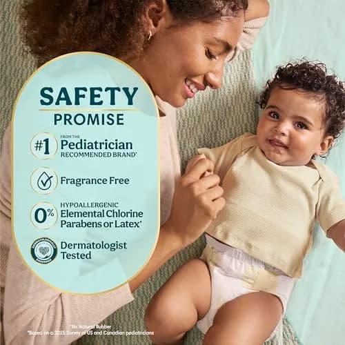 Pampers Swaddlers Diapers Size 4 (15-34 lbs / 7-13 kg), 120 Count | Hypoallergenic & Skin-Safe thumbnail 2