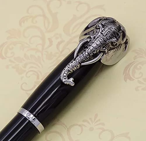 erofa Fuliwen Elephant Fountain Pen Medium Nib with Ink Converter, Black Pattern | 0.5mm thumbnail 4
