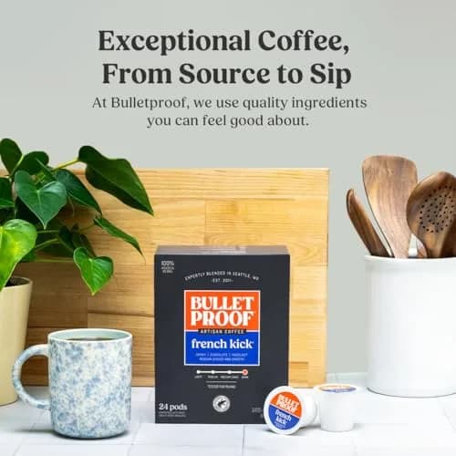Bulletproof French Kick Dark Roast Single-Serve Pods 24 Count | Premium Coffee with Rich Smoky Flavor thumbnail 3