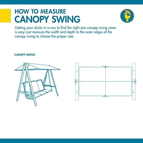 Duck Covers Essential Water-Resistant 90 Inch Canopy Swing Cover | Outdoor Swing Cover with Ultrasonic Welded Seams thumbnail 5