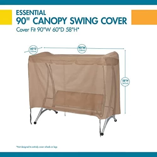 Duck Covers Essential Water-Resistant 90 Inch Canopy Swing Cover | Outdoor Swing Cover with Ultrasonic Welded Seams thumbnail 3