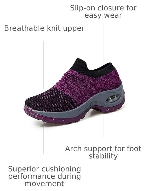 LEADER SHOW Women's Slip-On Shoes 5 | Casual Comfort with Platform Heel thumbnail 3