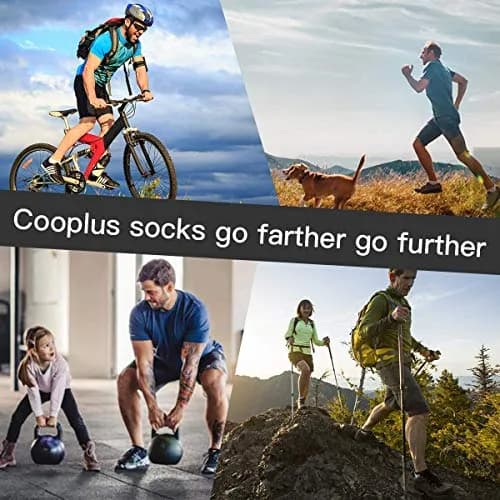 COOPLUS Mens Ankle Socks Athletic Cushioned Breathable Low Cut Tab With Arch Support - 6 Pairs thumbnail 6