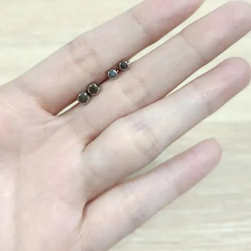 TGNEL Hexagon Stud Earrings 4.4mm | Pure Titanium Hypoallergenic for Sensitive Ears thumbnail 7