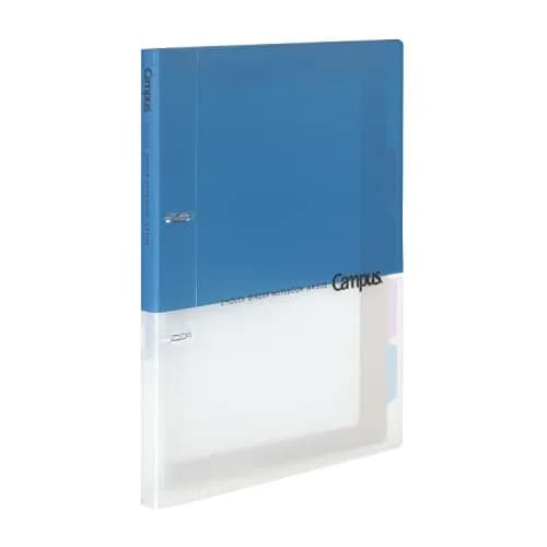 KOKUYO Campus 2-Ring Loose Leaf Binder, A4, 2 Holes, 100 Sheets Capacity, Blue | Imported Japanese Stationery for Students thumbnail 1