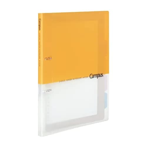 KOKUYO Campus 2-Ring Loose Leaf Binder, A4, 2 Holes, 100 Sheets, Yellow | Japan Import thumbnail 1