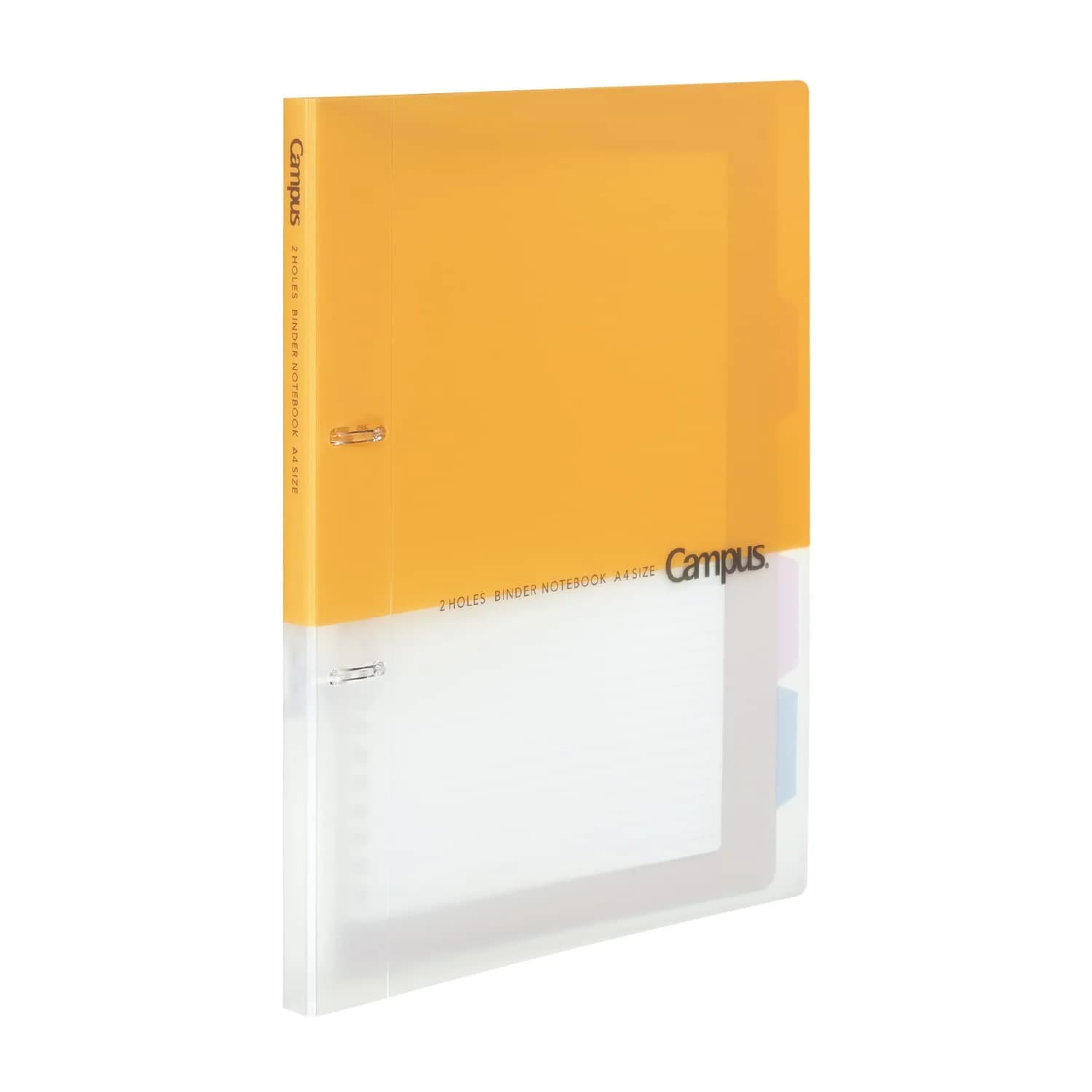 KOKUYO Campus 2-Ring Loose Leaf Binder, A4, 2 Holes, 100 Sheets, Yellow | Japan Import