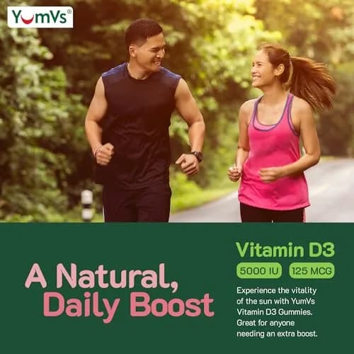YUM-V'S Vitamin D3 Gummies 5000 IU 125mcg | Support Immune & Bone Health, Non-GMO, Gluten-Free (60 Count) thumbnail 6