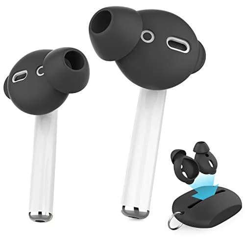 AHASTYLE AirPods Ear Tips Silicone Cover 3 Pairs Black | Noise Isolation & Comfort thumbnail 1