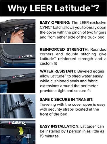 LEER Latitude | Fits 2019-2025 Ram with 6.4 ft Bed | Soft Tri-Fold Truck Bed Cover thumbnail 6