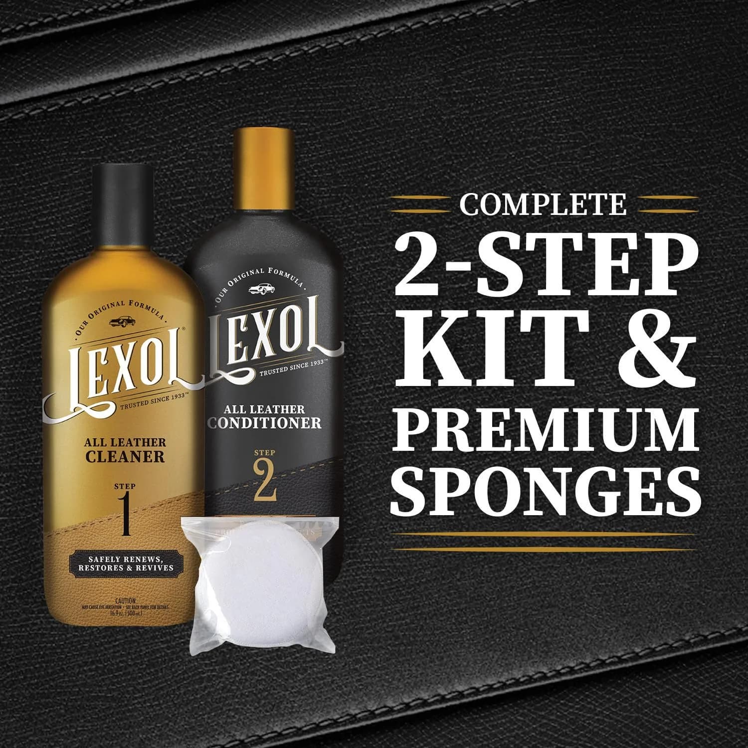 Lexol Leather Cleaner & Conditioner Kit | 473ml (16 Fl Oz) Each - view 2