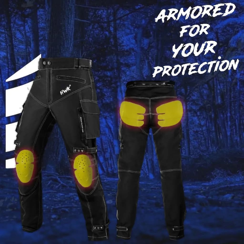 HWK Motorsports Apparel Water Resistant Motorcycle Pants | 91cm (30" Inseam) Waist 96cm (38" Waist) - view 5