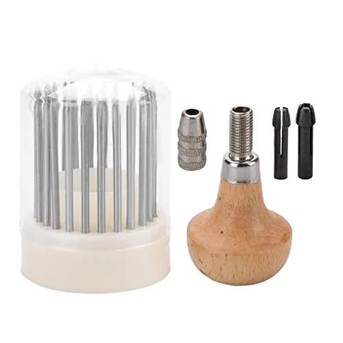 Salmue Beading Tools Set 23pcs Metal Beaders with Wooden Handle | Jewelry Setting Tools for Adults thumbnail 1