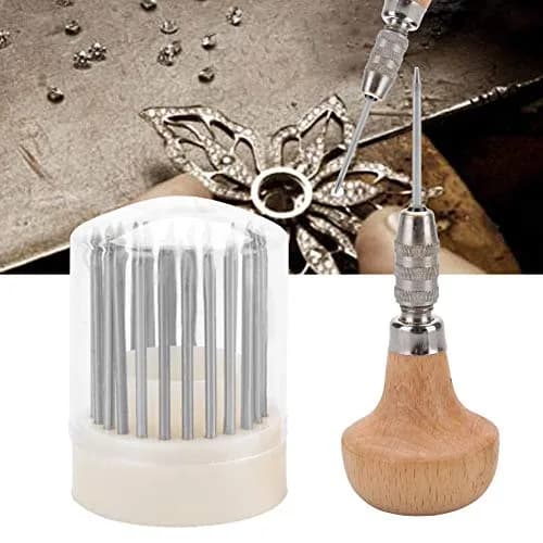 Salmue Beading Tools Set 23pcs Metal Beaders with Wooden Handle | Jewelry Setting Tools for Adults thumbnail 5