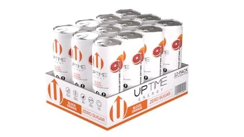UPTIME Energy Drink, Blood Orange, 12 Fl Oz | Natural Caffeine, Zero Calories, Focus Support thumbnail 4
