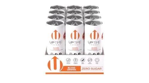 UPTIME Energy Drink, Blood Orange, 12 Fl Oz | Natural Caffeine, Zero Calories, Focus Support thumbnail 3