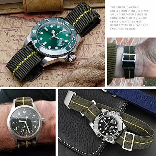 NIBD Watch Band with Elastic Nylon Strap 20/21/22mm | Military Army Style, Durable & Water-Resistant thumbnail 4