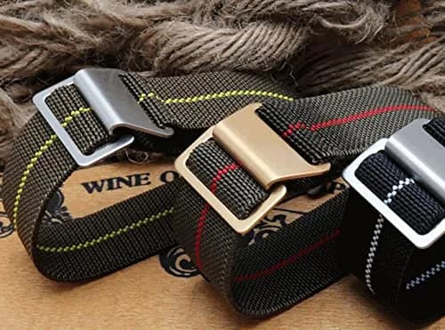 NIBD Watch Band 20mm Green with Red | Elastic Nylon Military Style (100-120 chars) thumbnail 8