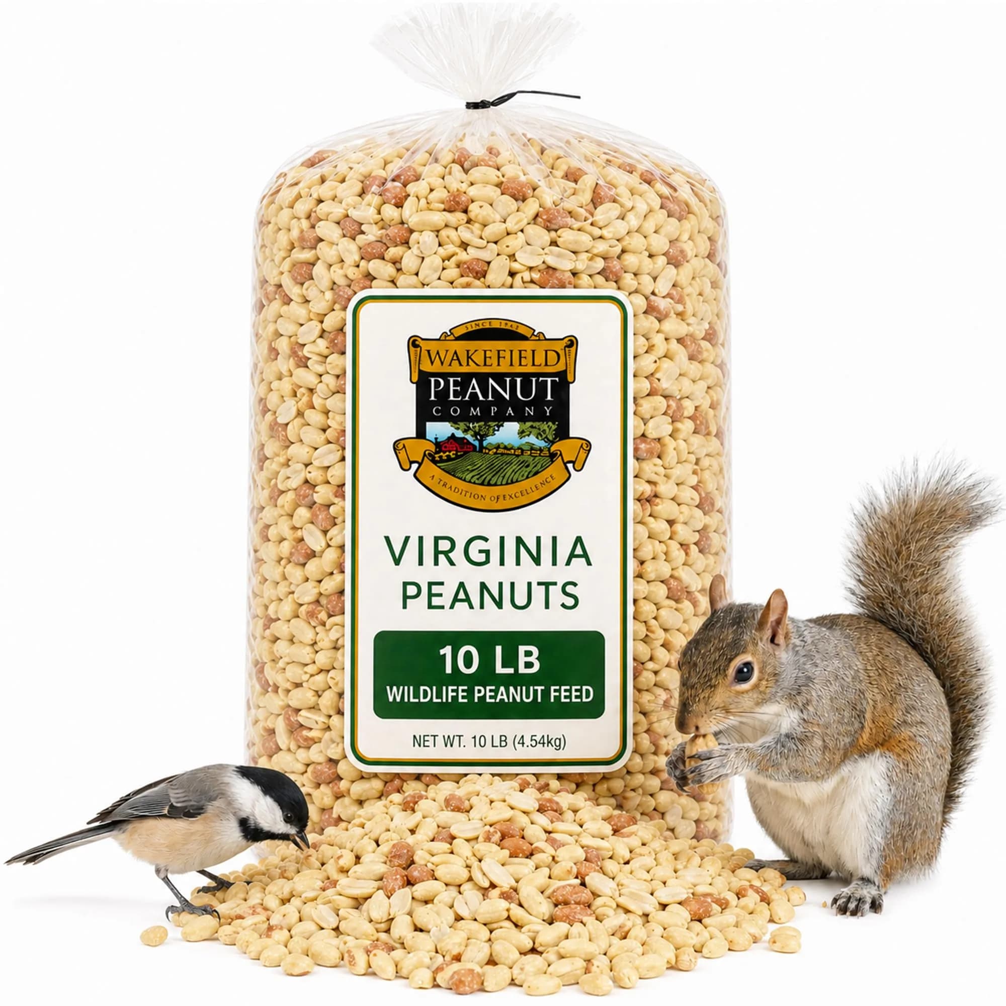 Wakefield Virginia Peanuts Animal Grade Raw Wildlife Peanuts, 10 LBS | Unsalted, Shelled & High Energy for Wildlife in India — 10 LB