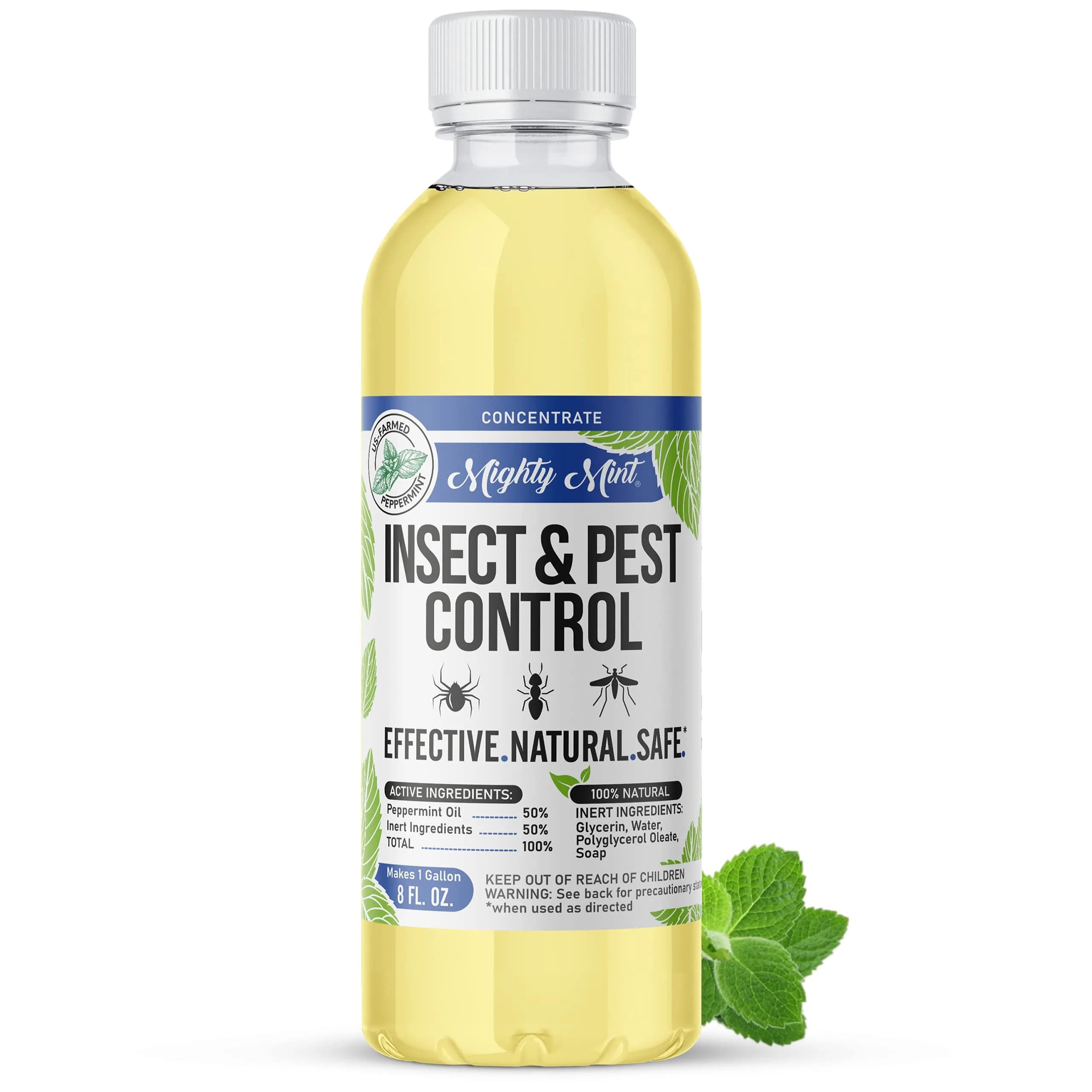 Mighty Mint Peppermint Oil Insect Repellent Concentrate 222ml (7.4 Fl Oz) | Natural Spider & Ant Control - main product image