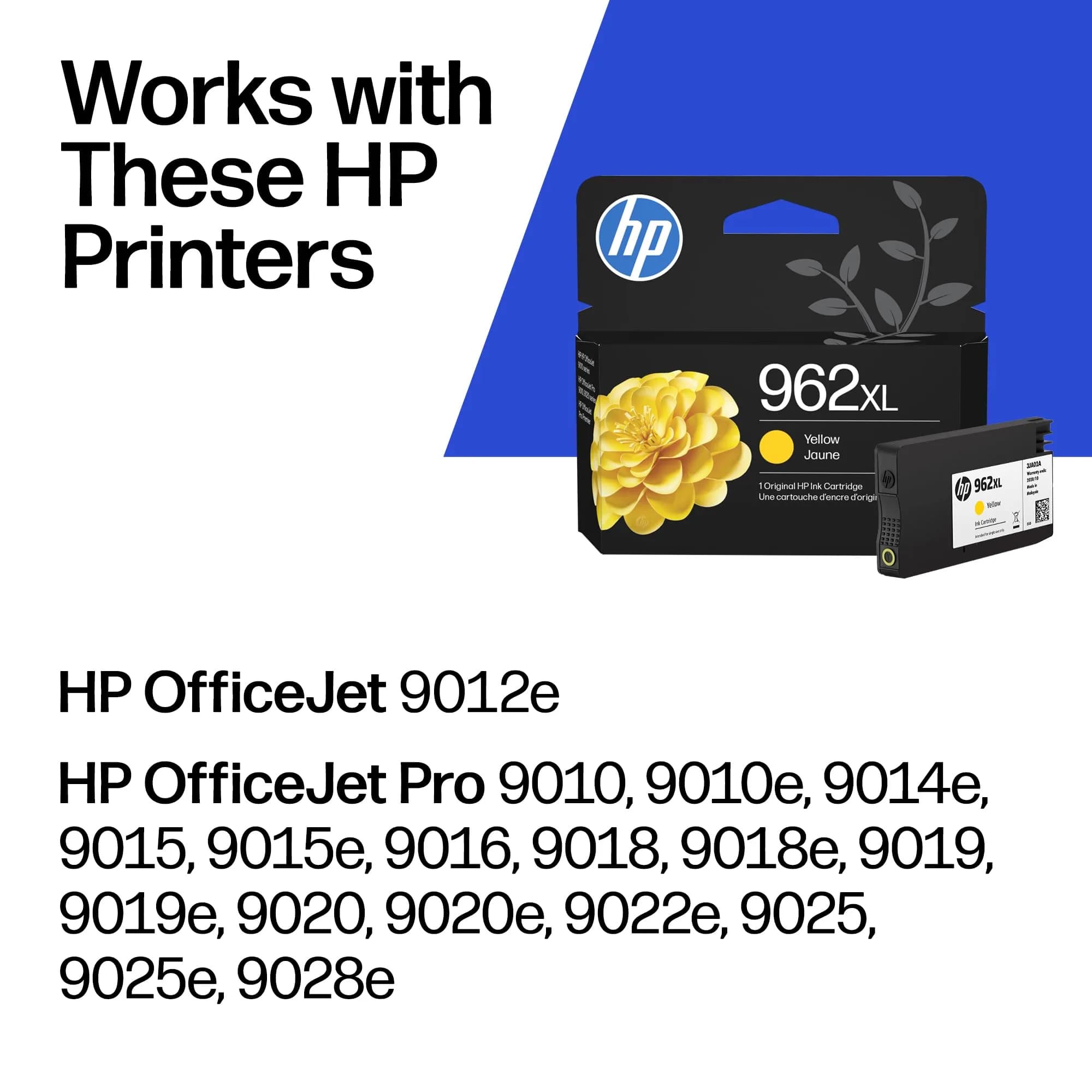 HP 962XL Yellow High-Yield Ink Cartridge | 1600 Pages | Fade-Resistant Prints - view 2
