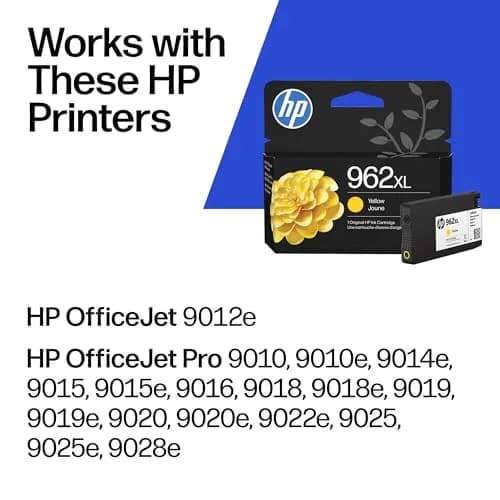 HP 962XL Yellow High-Yield Ink Cartridge | 1600 Pages | Fade-Resistant Prints thumbnail 2