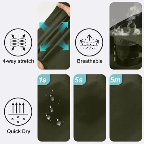 linlon Men's Quick Dry Convertible Hiking Pants | Army Green, 30 (76 cm) thumbnail 9