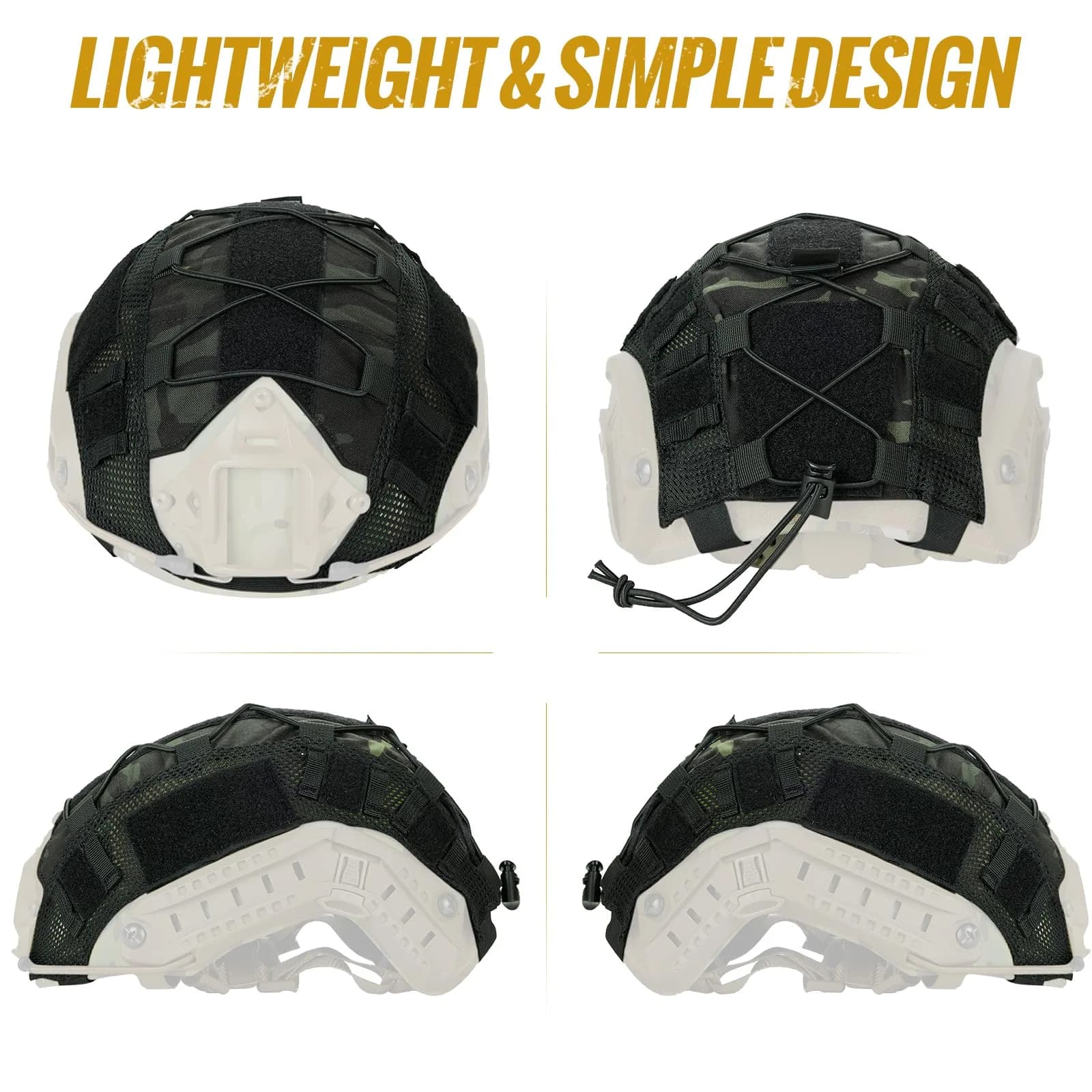 ONETIGRIS Helmet Cover, Tactical Fast Cover Cloth for PJ Helmet, Size M/L | Water-Resistant Cordura Nylon thumbnail 2