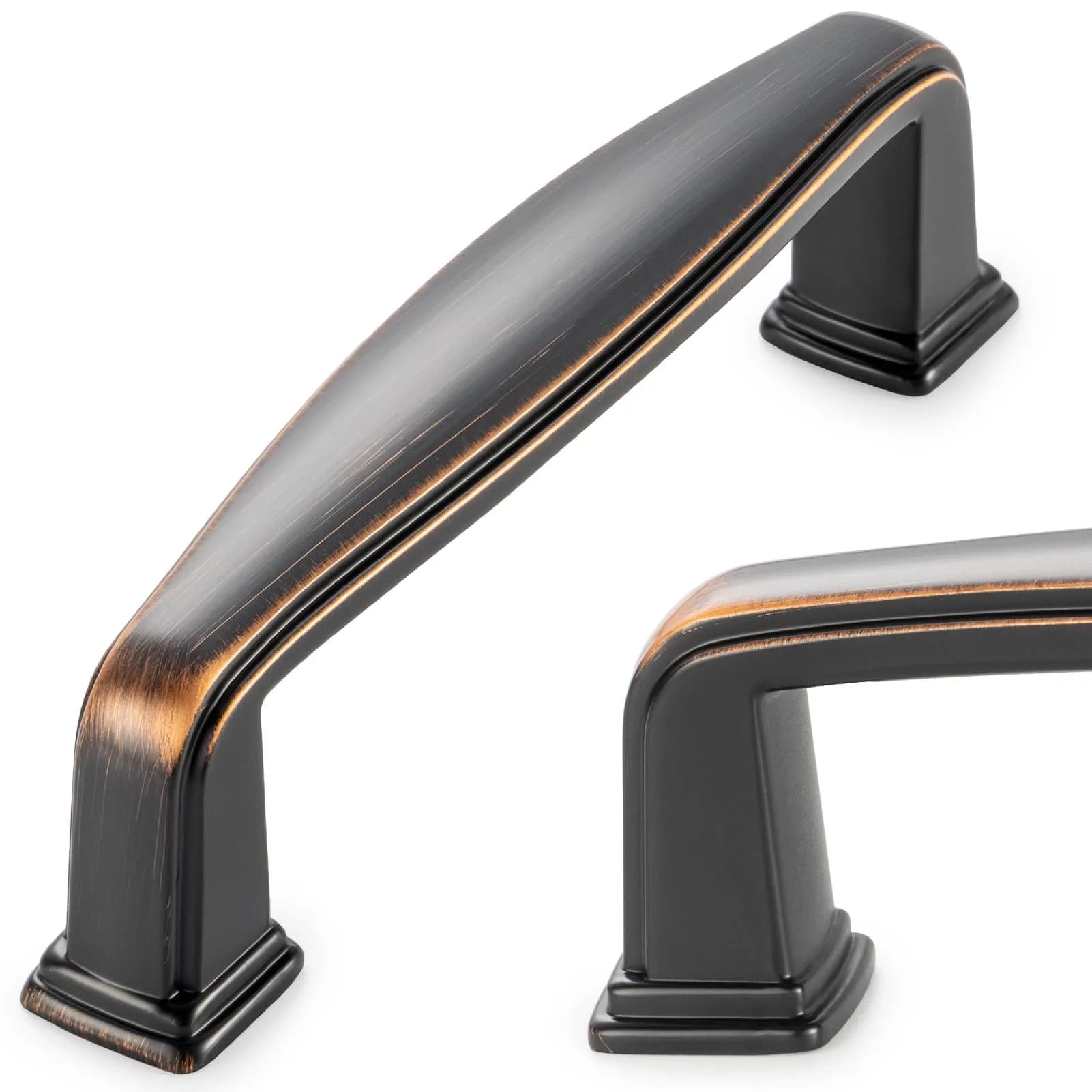 KOOFIZO 10 Pack 3 in Oil Rubbed Bronze Cabinet Pulls | Solid Metal Handles for Kitchen & Furniture