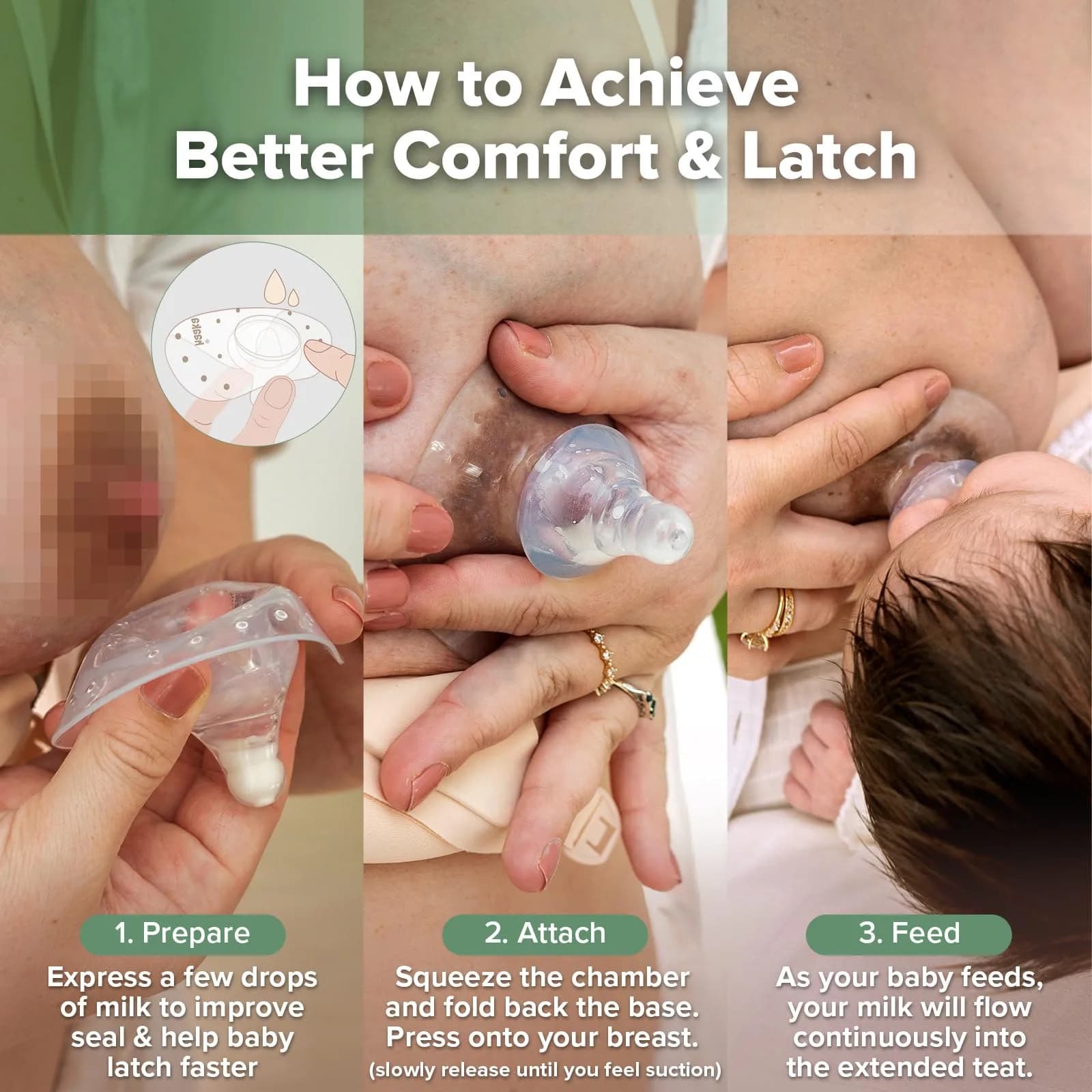 haakaa Silicone Nipple Shields for Breastfeeding (1 Count) | BPA-Free for Latch Difficulties & Sore Nipples - view 6