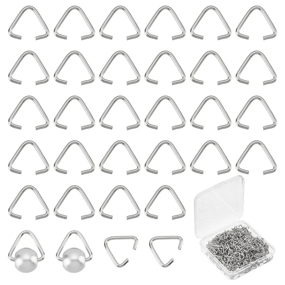 PH PandaHall 400 Pieces Triangle Jump Rings 11x13mm | Iron Jewelry Findings for DIY & Crafts — Silver