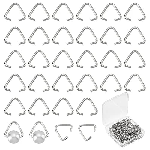 PH PandaHall 400 Pieces Triangle Jump Rings 11x13mm | Iron Jewelry Findings for DIY & Crafts thumbnail 1