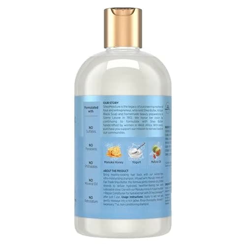 Shea Moisture Hydrate and Repair Shampoo with Manuka Honey & Shea Butter 384ml (13 Fl Oz) | Gentle Cleansing for Damaged Hair thumbnail 2