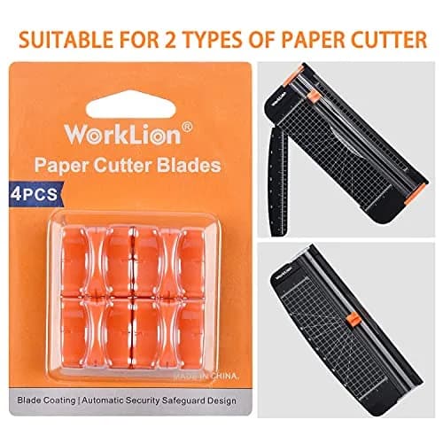 WORKLION Replacement Blade for Paper Cutter with Automatic Safeguard | Durable Titanium Blade (4 Pack) thumbnail 2
